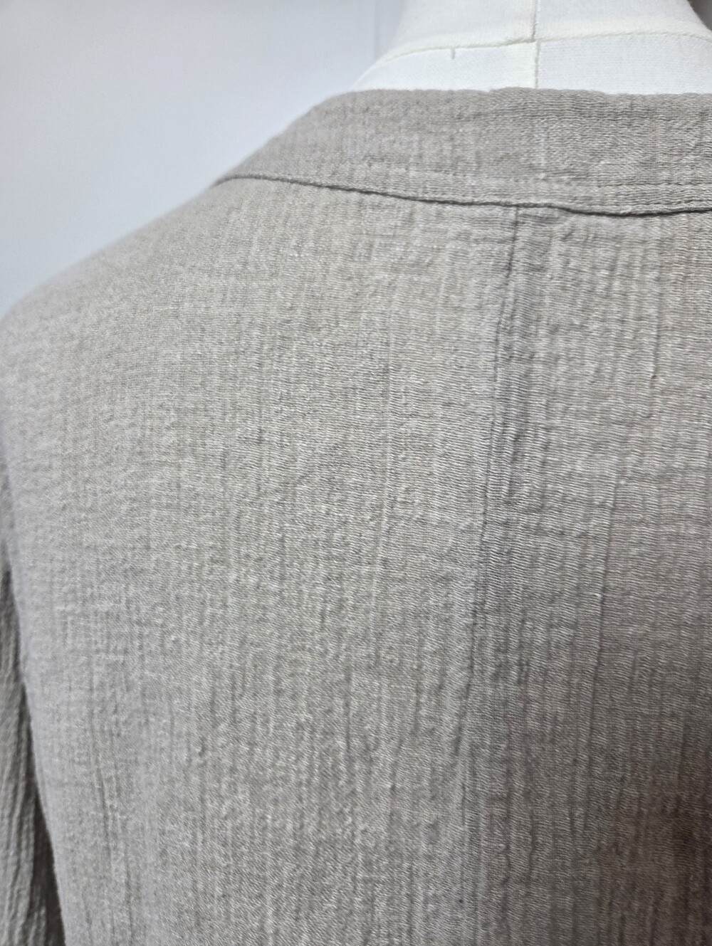 MaxMara Puro Lino Light Beige Old Money Pretty Minimalist Cardigan Size 12 Large - Picture 5 of 11